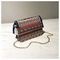 thumbnail image 3 of Nvzi Bolso de hombro tejido, bolso de mano tejido y bolso de cosméticos, bolsos de mano tejidos elegantes para playa de verano 7.08 * 2.36 * 5.51 pulgadas - Estilo C, 3 of 5