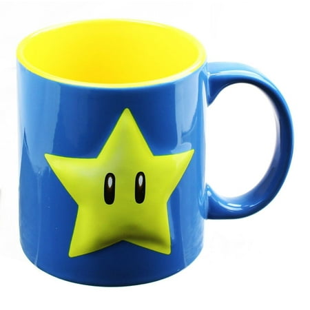 Mario Batali Ceramic - Super Mario Stars and Mushrooms 20oz Ceramic Coffee Mug
