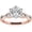 rose gold, variant on Twisting Infinity Moissanite Engagement Rings for Women, 1.0 CT Round Cut Moissanite Wedding Ring, Customize Name Engraving-R9