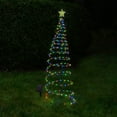 thumbnail image 2 of Solar LED Metal Christmas Tree Outdoor Holiday Decor Stake Light - 4 Feet, Multi-Colored - 2 Pack, 2 of 4