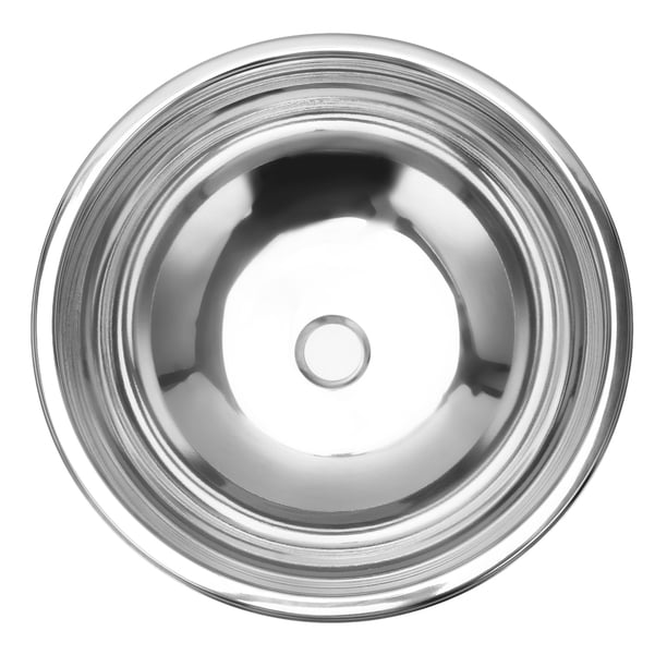 Fregadero De Barra Redonda, Almohadilla Insonorizada, Práctico Fregadero De Preparación De Barra De Acero Inoxidable De 360 mm De Diámetro Para Barcos Para Yates