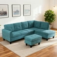 thumbnail image 3 of MAYEERTY Modern Adult 3-Piece Couch Living Room Sofa Set，Teal Blue, 3 of 6