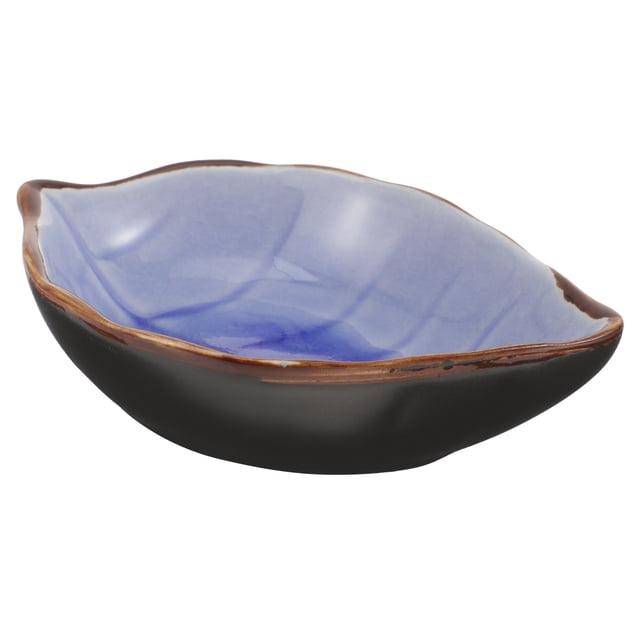 Plato de cerámica con hojas artesanales, plato para Sushi japonés, aperitivos, salsa para condimentar vinagre de cocina