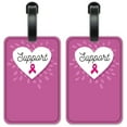 thumbnail image 1 of Breast Cancer Support - Luggage ID Tags / Suitcase Identification Cards - Set of 2, 1 of 5