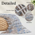 thumbnail image 6 of Blue Brown Forest Throw Pillow Cover, Pillowcase Protectors with Zipper, Breathable Decorative Lumbar Pillow Case Cover, Modern Oil Painting Art Pillow Shams for Couch Sofa 12x20Inch, 6 of 8