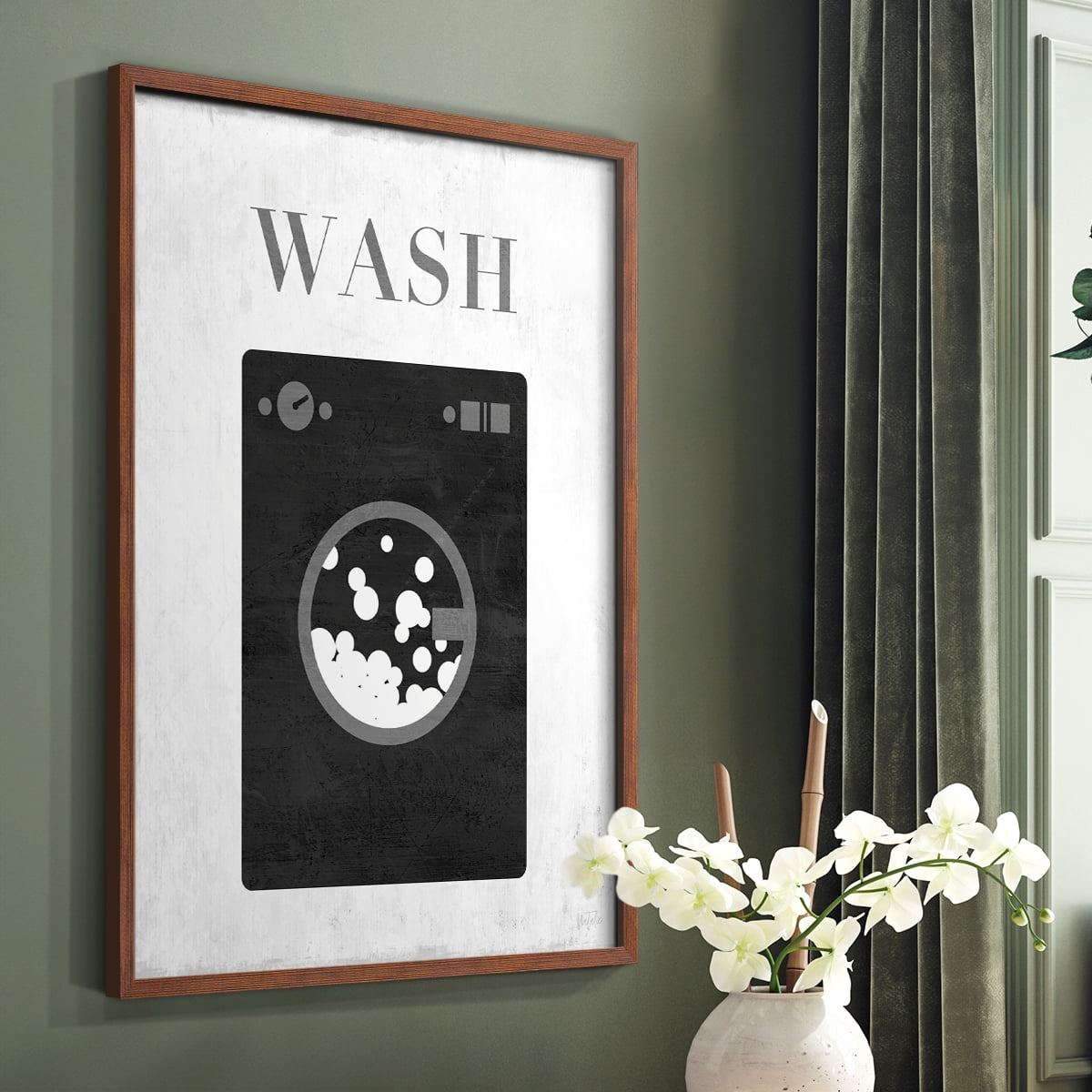 Wash Framed Print in Brown Solid Wood 8 x 10 Framed Print