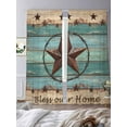 thumbnail image 3 of Texas Star Country Sheer Curtains 108 Inch Length 2 Panels Set for Living Room/Bedroom, Western Old Wooden Board Vintage Curtain Sheers Drapes Rod Pocket Curtains Window Treatment Set 52''x108''x2, 3 of 7