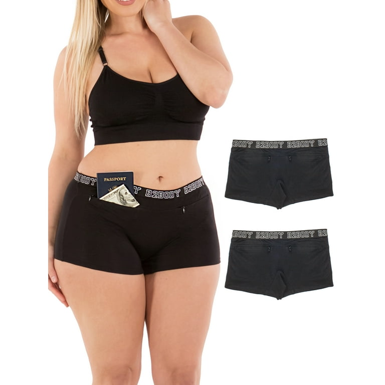 B2BODY Cotton Underwear Boyshort Panties for Women Small to Plus Size