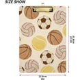 thumbnail image 3 of FMSHPON Sport Balls Clipboard Hardboard Wood Nursing Clip Board and Pull for Standard A4 Letter 13x9 inches, 3 of 6