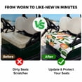 thumbnail image 4 of Golf Cart Seat Covers for 2 Seater,Summer Fruits Microfiber Cart Seat Towel Blanket,Spring Orange Peach Green Botanical Absorbent Breathable Non Slip Bench Seats Protector for Golf Course 51"x31", 4 of 9