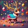 thumbnail image 1 of 5D DIY Taladro Navidad Reno Del 30x30cm, 1 of 9