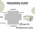 thumbnail image 6 of UPONRAY Double Protection 100% Waterproof Sofa Covers for Living Room, Reversible Couch Covers for 3 Cushion Couch Sofa, Furniture Protector Sofa Cover for Dogs, Pets, Kids (X Large, Beige), 6 of 6