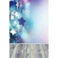 thumbnail image 2 of ABPHOTO 5x7ft Photography Backdrop Fantasy Blue Star Background and Wooden Floor Photo Background Backdrops, 2 of 4