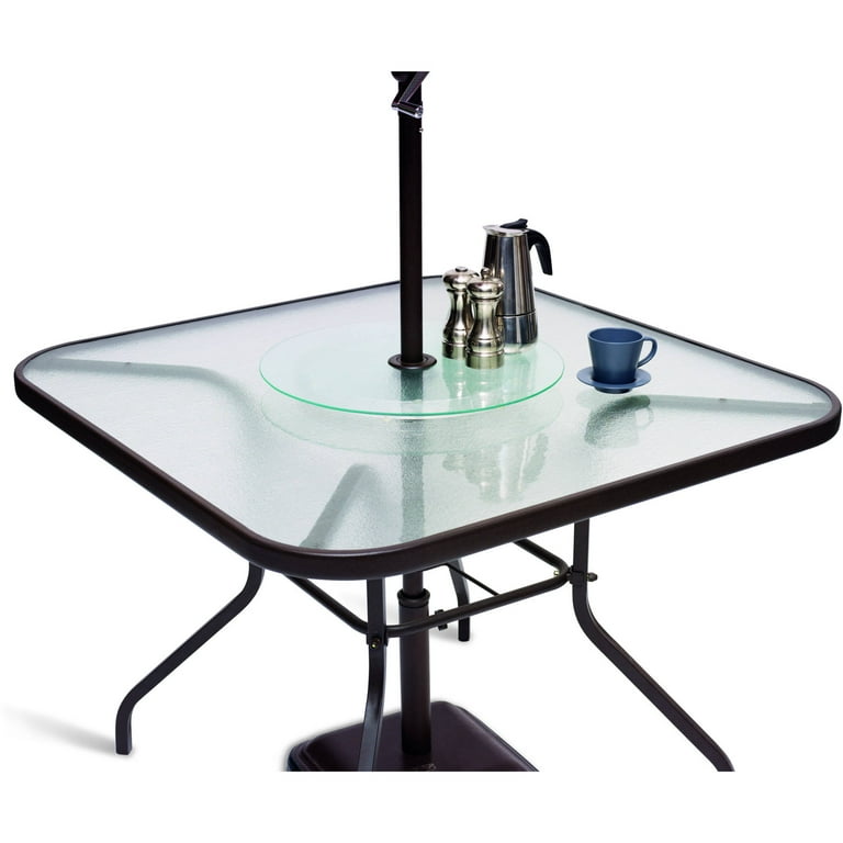 Glass Lazy Susan For Patio Table With Umbrella Hole edu.svet.gob.gt