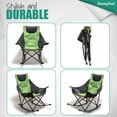 thumbnail image 4 of Sunnyfeel Foldable Oversized Padded Camping Rocking Chair, Green, 4 of 8