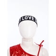 thumbnail image 5 of TTAO Kids Girls Disco Hip Hop Jazz Latin Street Dance Outfits Sequins Metallic Vest and Mesh Tutu Skirt Hairband Set Red 5-6, 5 of 7