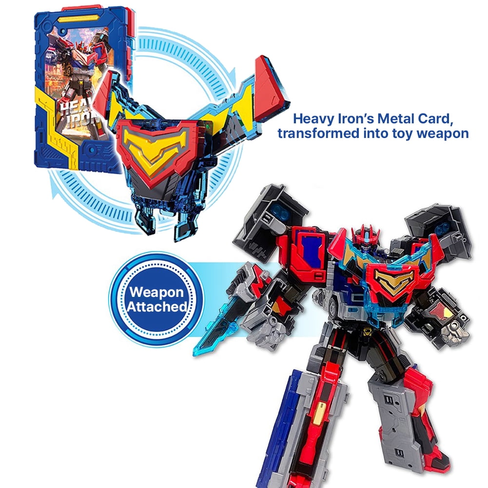 Metal Cardbot HeavyIron 2-Mode  Robot  Trailer Truck Vehicle Mode 30x11.5x35cm[Parallel imports]