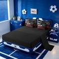 thumbnail image 3 of meiyoeat Wrestle Sport 7-Piece Twin Bedding For Boys,Modern Minimalist Style Bedding Comforter Set For Kids,Black Reversible, 3 of 7