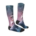 thumbnail image 3 of Daiia Sports Socks Boat Lighthouse Storm Waves Printed Novelty Crew Socks for Men Women Knee High Socks Cotton Socks Soft & Breathable Support Unisex Socks, 3 of 9
