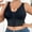 Black, variant on Women's V Neck Front Closure Corset, Lace Longline Bra, Plus Size Bras, Shapewear For Women, Top Bras With Support And Push Up, Shapewear Tank Tops Black XXL