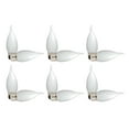 thumbnail image 2 of (12 bulbs) Sylvania 40529 - LED Decorative Candle Bulb, Bent Tip, Frosted Glass, Medium Base, 60 watt equivalent, warm white, Dimmable LED Light Bulb, 2 of 3