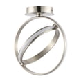thumbnail image 5 of JONATHAN Y Nicole 14.25" 2-Light Modern Minimalist Aluminum Ring Integrated LED Semi Flush Mount, Nickel, JYL1700B, 5 of 10
