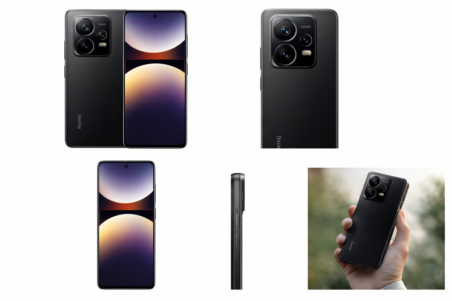 Xiaomi Redmi Note 14 Pro+ Plus 5G + 4G LTE for Tmobile Mint Tello & Global 256GB + 8GB NFC 6.67" 120Hz 200MP Pro AI Camera Model 24115RA8EG Unlocked Dual Sim Midnight Black Midnight Black