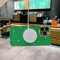 thumbnail image 3 of Compatible with iPhone 12 Pro Max Magnetic Glitter Case-6.7 Inch, Luxury Love Heart Pattern Plating Case, Compatible with MagSafe for Women Girls Shockproof Back Cover-Green, 3 of 11
