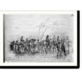 thumbnail image 2 of Historic Framed Print, The pursuit of Gen. Lee's rebel army. The heavy guns - 30 pounders - going to the front during a rain storm.E.F., 17-7/8" x 21-7/8", 2 of 9