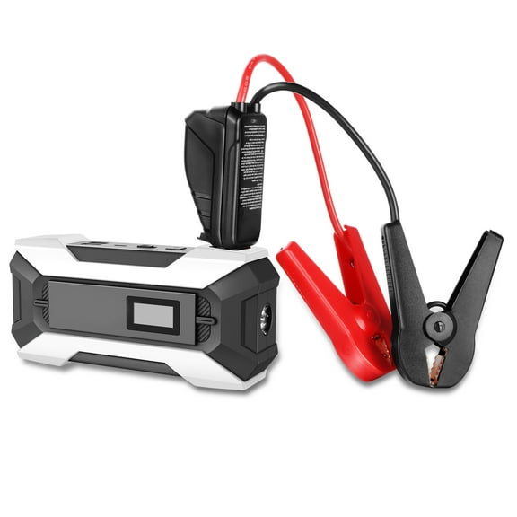 ‎12V 1500A 15000 mAh Multi-function Portable Car Battery Jump Starter for Up to 7.0L Gas & 5.5L Diesel Engine, With Carry Case White