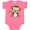 Hot Pink, variant on Inktastic Monkey Girls Baby Bodysuit