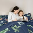 thumbnail image 5 of Castle Fairy Cute Dinosaur Queen Comforter Set,Cartoon Wildlife Dino Bedding Comforter Set, 5 of 8