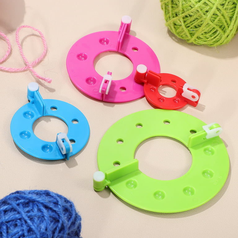 8 Pack Pompom Maker, KOMIWOO 4 Sizes Pom Pom Maker Set for Fluff Ball Waver  Needle Craft DIY Wool Yarn Crochet Knitting Craft