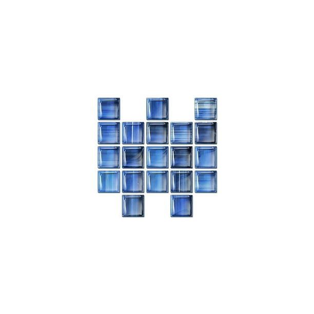 Billuyoard 10 piezas mosaico adhesivo para pared hogar cocina baño autoadhesivo azulejo adhesivo azulejos decoraciones negro 10*10*20 piezas Decoración del hogar Azul 10*10*20 piezas Billuyoard HA064277-03