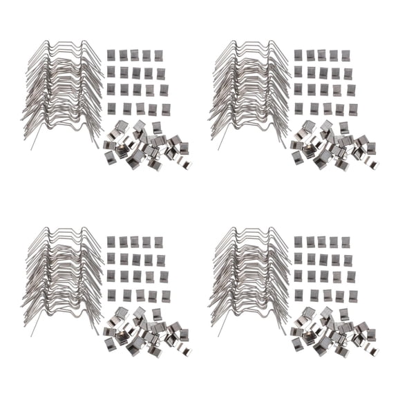 WORGEOUS 400 Pcs Stainless Steel Greenhouse Clips Durable Glass Frame Fixing Clamp