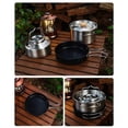 thumbnail image 3 of Stainless Steel Pot Pan Kettle Set Multi-Purpose Cooking Accessories Camping Accessories, 3 of 5