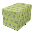 thumbnail image 1 of Cartoon Dog Crate Cover, Funny Animal Dancing in Tutu Ballerina Zoo Design, Easy to Use Pet Kennel Cover Small Dogs Puppies Kittens, 7 Sizes, Pale Green and Multicolor, by Ambesonne, 1 of 6