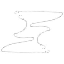 ROSENICE 2Set Decorative Chain with Hooks for Silver 11.8x0.7x0.2in