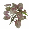 thumbnail image 4 of Hojas de follaje artificial Simulación de plástico Decoración de vegetación Oficina en casa Decoración de plantas falsas, Rosa púrpura Yuarrent HA8164-05B, 4 of 6