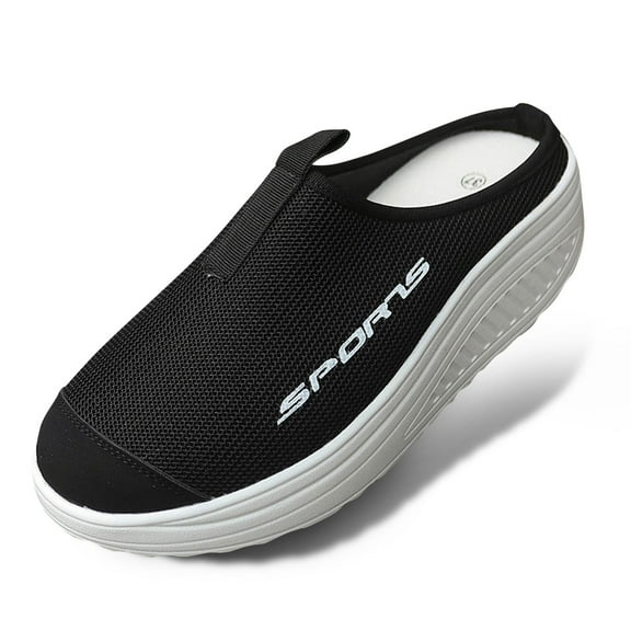 Ediodpoh Orthopaedic Slippers Women's Clogs & Mules for Women Air Cushion Leisure Breathable Sandals Health Shoes Diabetic on Walking Shoes Slippers Heel Spurs Mesh Sandals Shoes Black 6