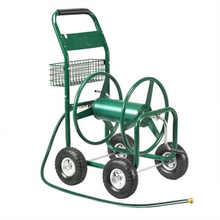 Hose Reel Cart Outdoor Portable Hose Cart, Movable Garden Hose Reels with  Wheels, Household Car Washing Artifact, Stable Water Pipe Storage Rack  (Color : A, Size : Hose Reel+40m Pipe) : 