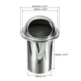thumbnail image 2 of Uxcell 4" Round Soffit Air Vents, 304 Stainless Steel Louver Grille Vent Cover Mesh Grill Hood for Kitchen Bathroom, 2 of 6