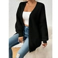 thumbnail image 3 of SOMER Women's Cardigan Sweaters Lantern Sleeve Open Front Oversized Lightweight Chunky Outwear Long Sweaters, 3 of 6