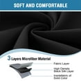 thumbnail image 3 of H.VERSAILTEX Contemporary Blackout Grommet Curtains, 42" x 80", 1 Panel, Black, 3 of 8