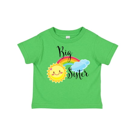 

Inktastic Big Sister- Sun and Rainbow Gift Toddler Toddler Girl T-Shirt