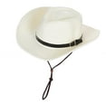 thumbnail image 1 of de playa Unisex sombrero de vaquero Visor de viaje de verano so Blanco Zulema sombreros para el sol para mujeres, 1 of 8