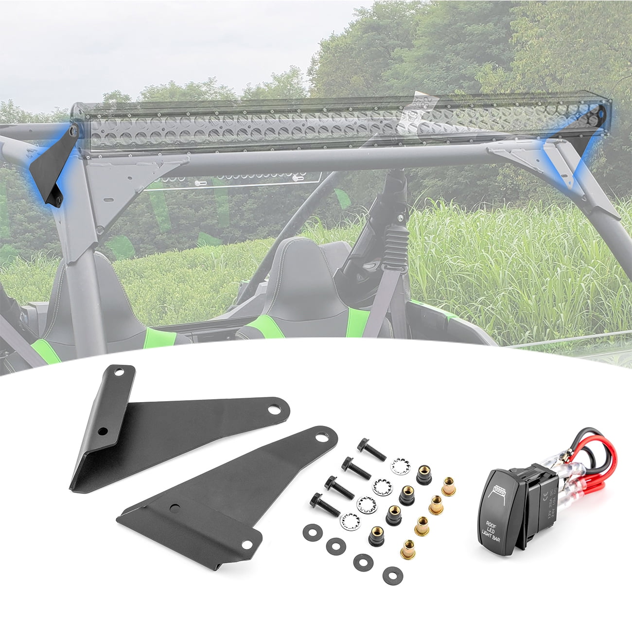 WEISEN Fit 20202022 Kawasaki Teryx KRX 1000 Roof 42" Curved LED