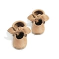 thumbnail image 1 of Soft Sole Knotted Bow Moccasins Weathered Brown Size 3, 1 of 2