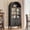 Black, variant on 71" Tall Arched Bookshelf, Kitchen Pantry Storage Cabinet, 3-Tier Bookcase with 2 Glass Doors for Living Room, Kitchen, Home Office, Black