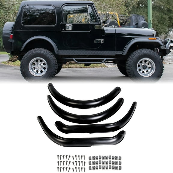 Kojem 11601.01, Fender Flare Kit for 1955-1986 Jeep CJ CJ5 CJ7 Factory Style Front and Rear Mudguard